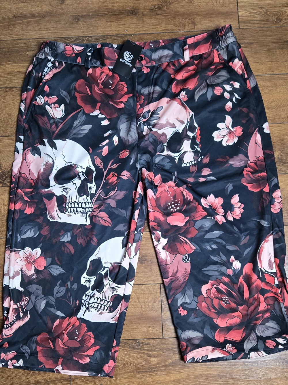 Mens Golf Knicker Floral Skull